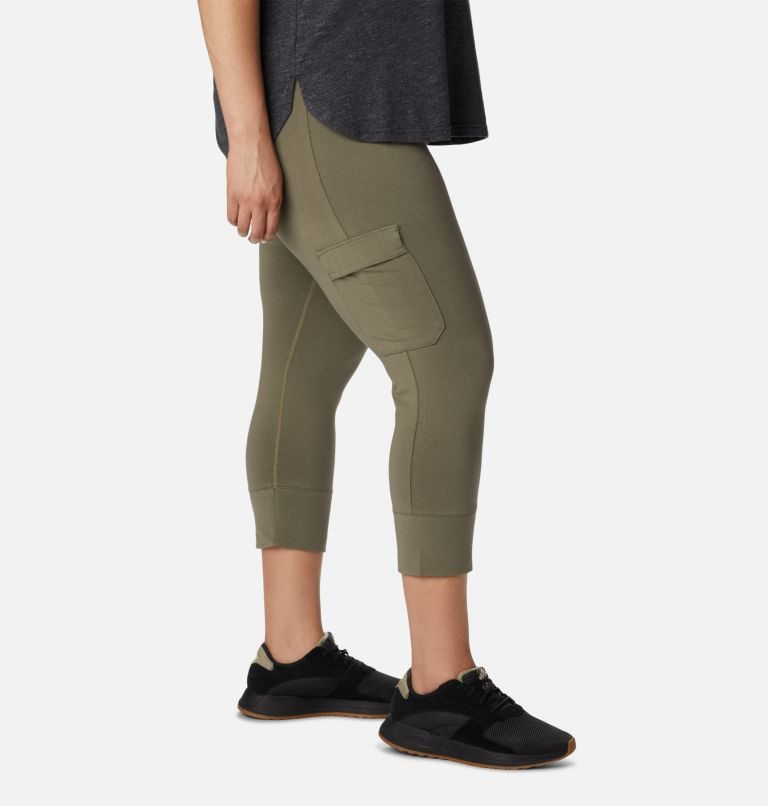 Women's Columbia Trek Capri Leggings Olive | Plus Size CA-N5L10